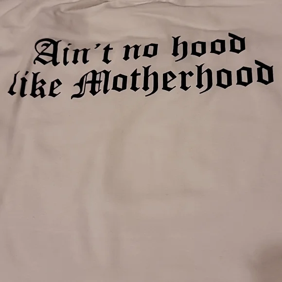 Fashion Nova "Ain't No Hood Like Motherhood" Spaghetti Strap White Tank Top, 3X - Picture 3 of 6